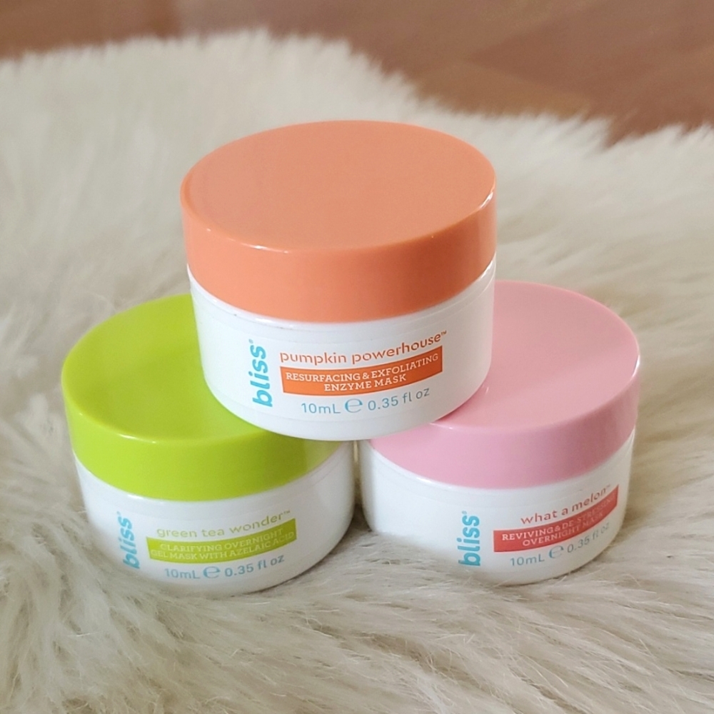 NEW Bliss skincare lot of 3 face masks new unopened